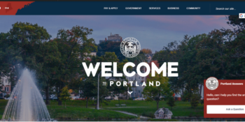 Portland ME website homepage